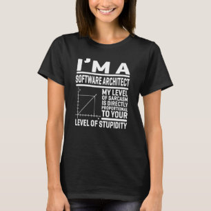 T-shirt Je suis Architecte Logiciel Mon Niveau De Sarcasme