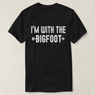 T-shirt Je suis avec Bigfoot Easy Halloween jumelés coupl