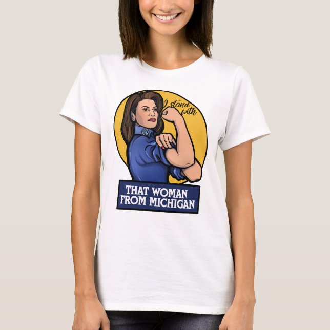 T-shirt Je suis avec cette femme du Michigan (Devant)