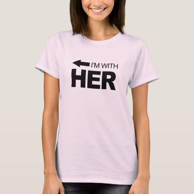 T-shirt Je suis avec elle (à gauche) (Devant)