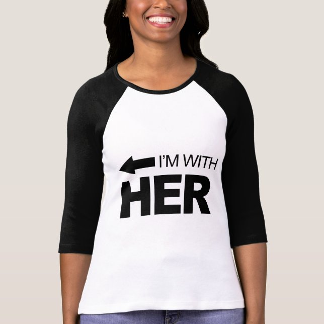 T-shirt Je suis avec elle (est parti) (Devant)