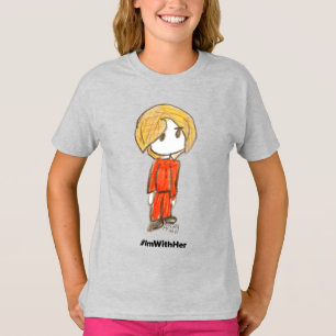 T-shirt Je suis avec elle par T gainé par raglan des