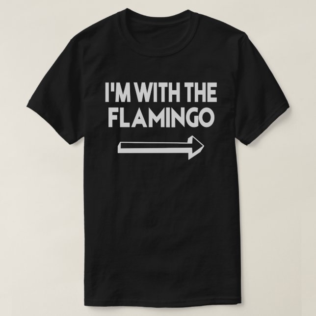 T-shirt Je suis avec Flamant rose Easy Halloween jumelés c (Design devant)