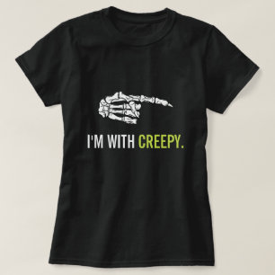 T-shirt JE SUIS AVEC Halloween drôle DÉPLAISANT