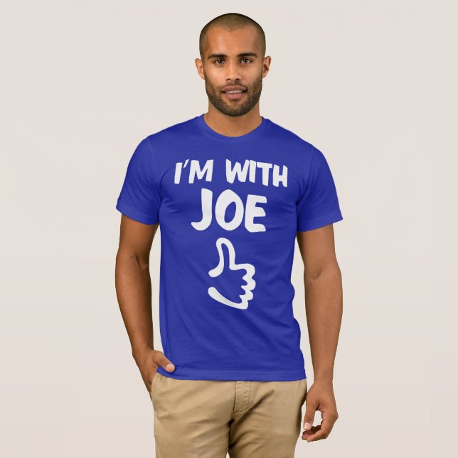 T-shirt Je suis avec Joe - Lapis (Devant entier)