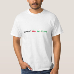 T-shirt Je suis avec la Palestine typographie en détresse
