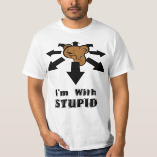 T-shirt "Je suis avec" la pièce en t stupide