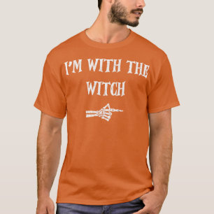 T-shirt Je suis avec la sorcière drôle Costume Halloween S