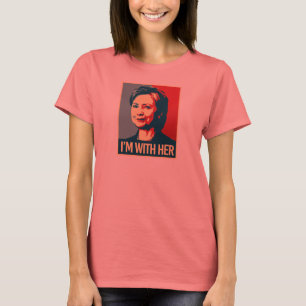T-shirt je suis avec l'affiche de hillary - -