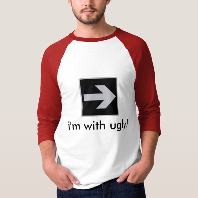 T-shirt je suis avec laid (Devant)