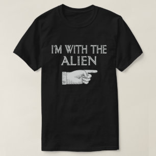 T-shirt Je suis avec l'Alien qui associe le costume d'Hall