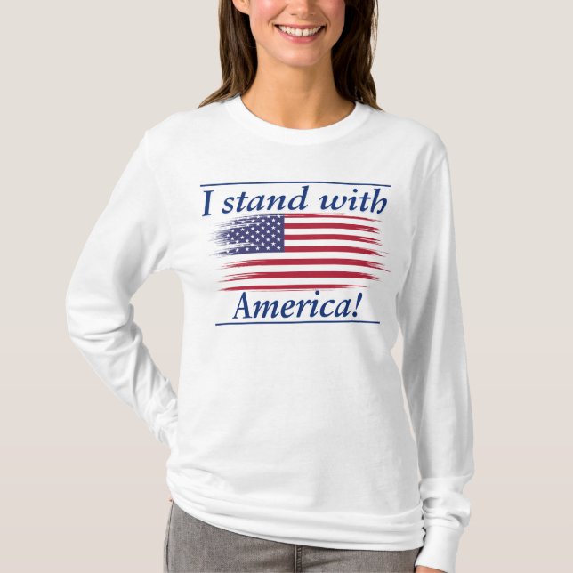 T-shirt Je suis avec l'Amérique ! (Devant)