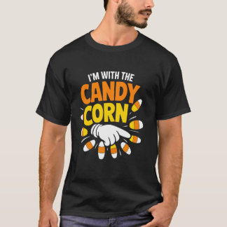 T-shirt Je suis avec le bonbon de maïs Joyeuse veille d'Ha