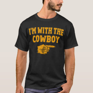 T-shirt Je suis avec le costume d'Halloween de Cowboy