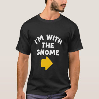 T-shirt Je suis avec le costume d'Halloween de dernière mi