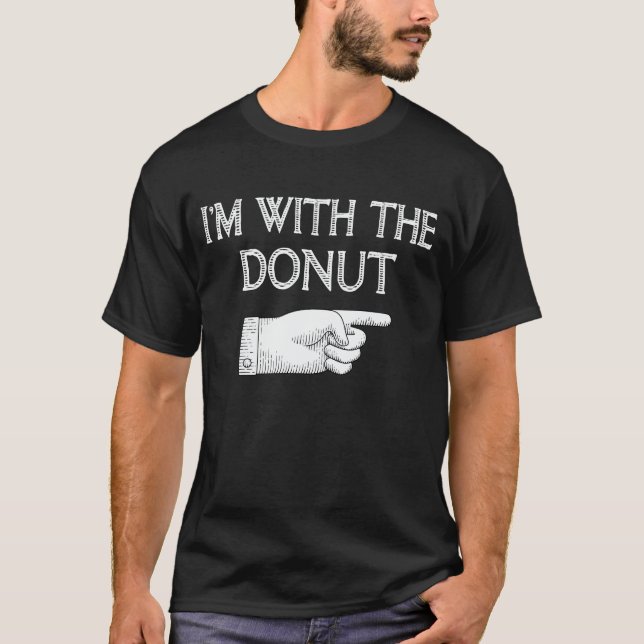 T-shirt Je suis avec le costume d'Halloween de la beigne (Devant)