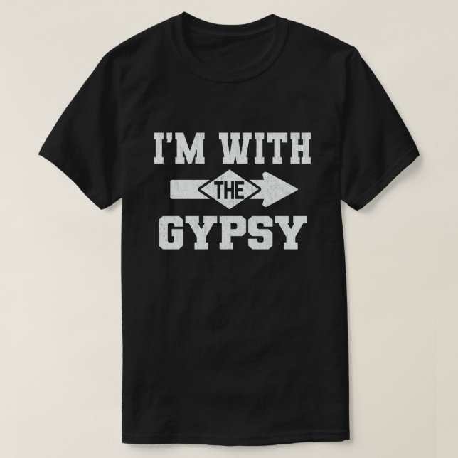 T-shirt Je suis avec le costume d'Halloween du couple tzig (Design devant)