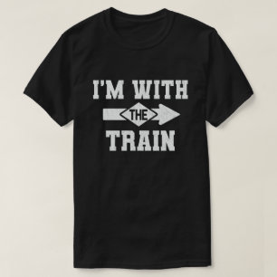 T-shirt Je suis avec le costume d'Halloween en train de co