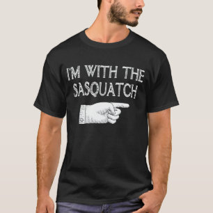 T-shirt Je suis avec le costume d'Halloween jumelé Sasquat