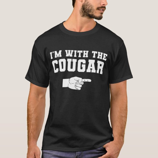 T-shirt Je suis avec le Cougar (Devant)