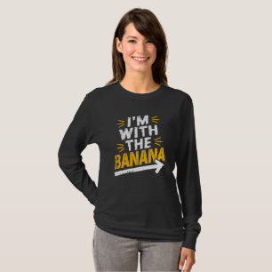 T-shirt Je suis avec le couple assorti au costume de banan