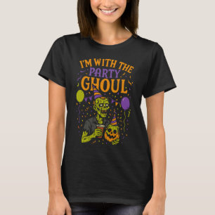 T-shirt Je suis avec le parti Ghoul Zombie, costume Hallow