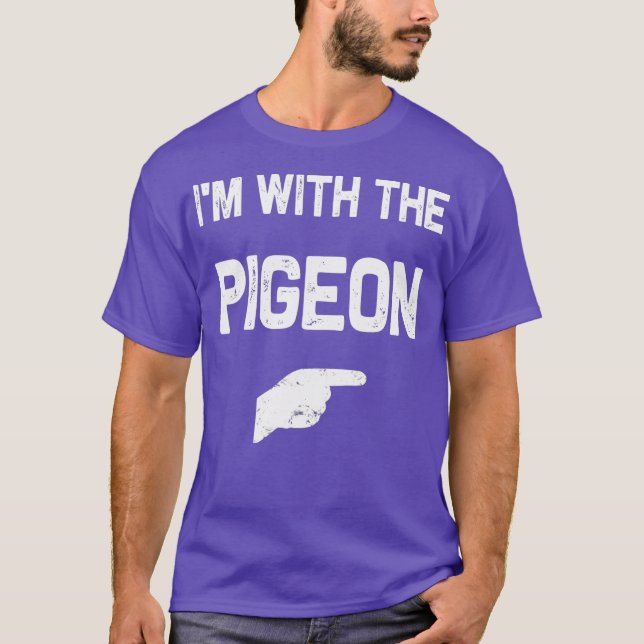 T-shirt Je suis avec les costumes d'Halloween Pigeon (Devant)