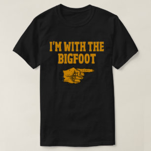 T-shirt Je suis avec l'Halloween du couple drôle de Bigfo