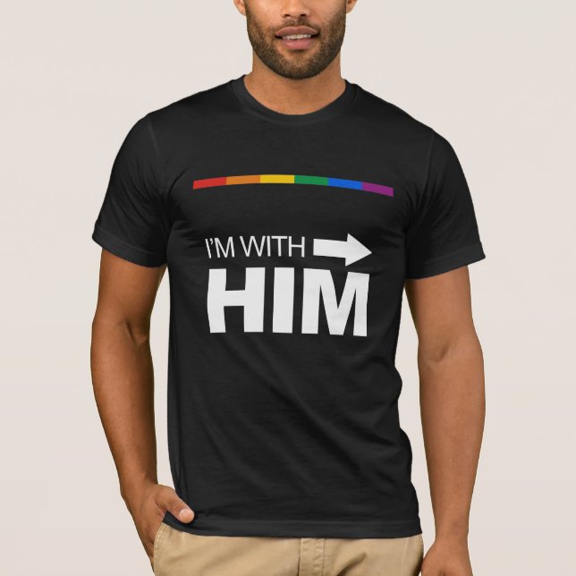 T-shirt Je suis avec lui (droit) - .png (Devant)