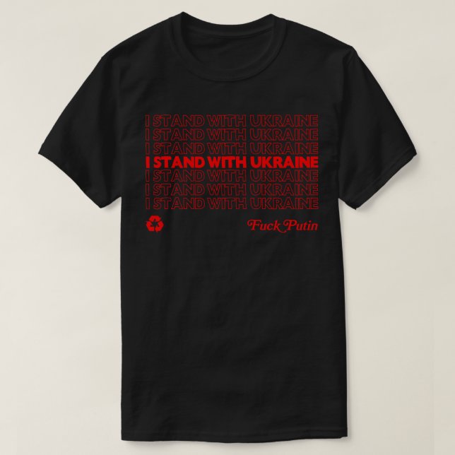 T-shirt Je Suis Avec L'Ukraine (Design devant)