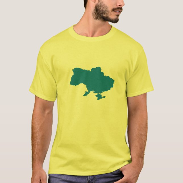 T-shirt Je Suis Avec L'Ukraine Carte Ukrainienne (Devant)