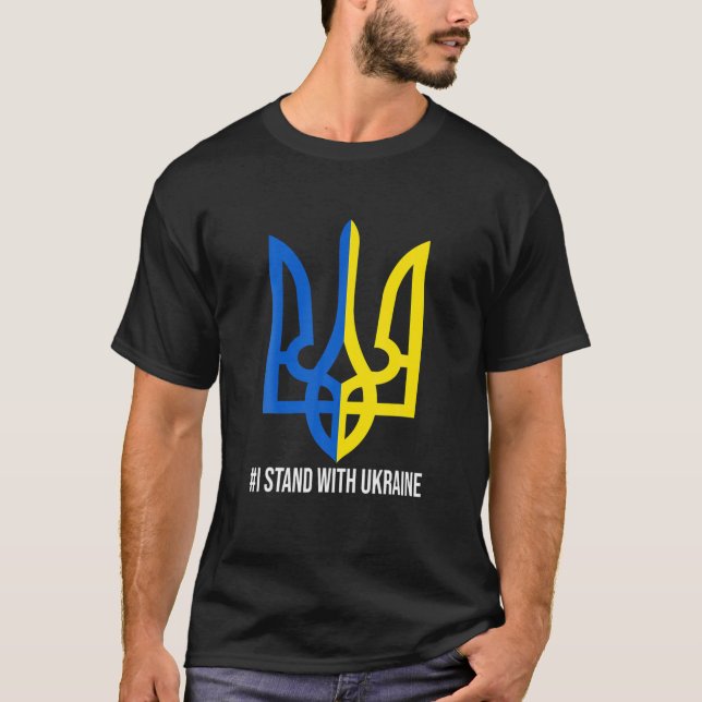T-shirt Je Suis Avec L'Ukraine Drapeau Soutien Ukraine Ukr (Devant)