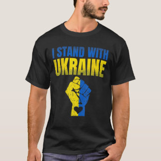 T-shirt Je Suis Avec L'Ukraine Le Drapeau Ukrainien Soutie