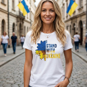 T-shirt Je suis avec l'Ukraine & symbole de tournesol de l