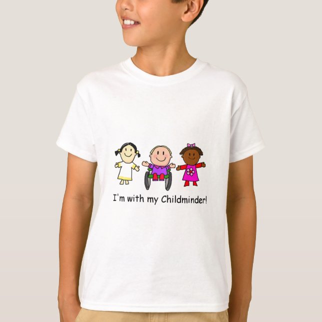 T-shirt Je suis avec ma garde d'enfants (Devant)