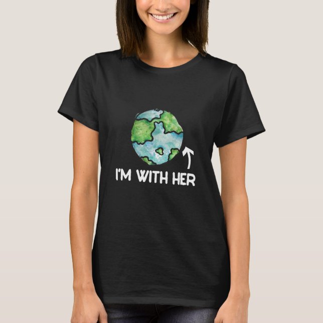 T-shirt Je suis avec mère jour des terres (Devant)