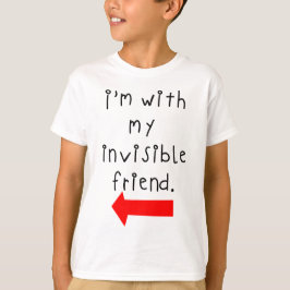 T-shirt Je suis avec mon ami invisible