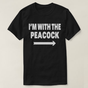 T-shirt Je suis avec Peacock drôle costume de jumelage Hal