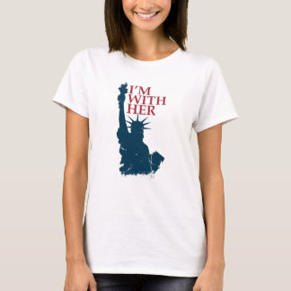 T-shirt Je suis avec sa statue de Lady Liberty Patriotic