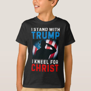 T-shirt Je Suis Avec Trump Est Mon Président Kneel Jesus C