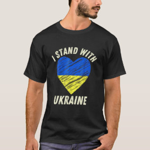 T-shirt Je Suis Avec U Kraine Femmes Hommes Enfants Ukrain