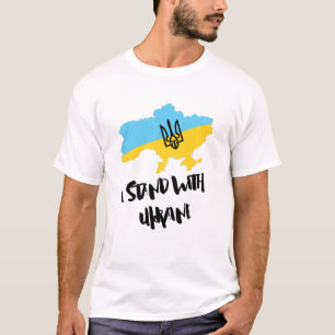 T-shirt Je suis avec Ukraine Flag - Soutenez les Ukrainien