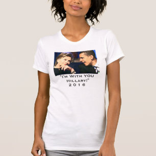 T-shirt "Je suis avec vous Hillary" photo d'Obama et de