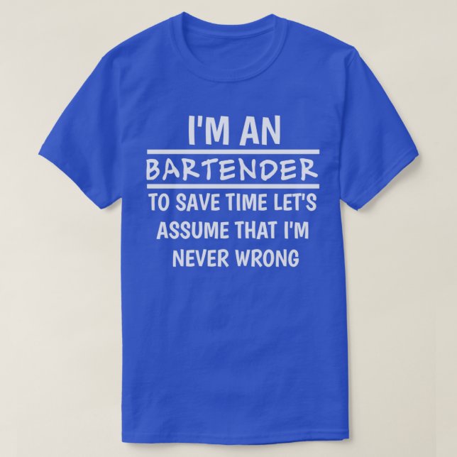 T-shirt je suis barman (Design devant)