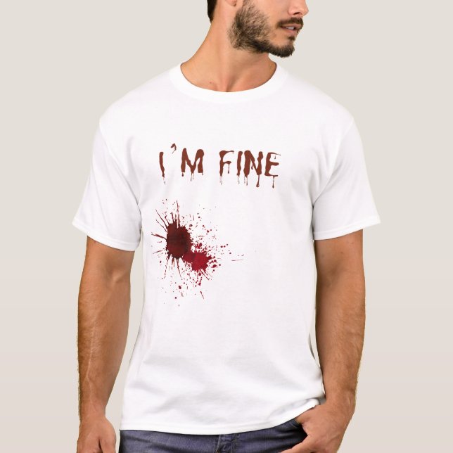 T-shirt Je suis beau film Halloween Zombie Shark Bite Grap (Devant)