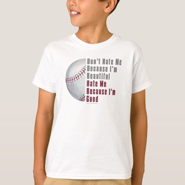 T-shirt Je Suis Beau Je Suis Bon Baseball (Devant)