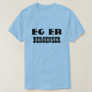 T-shirt Je suis Bergenser en Norwegian Light Blue
