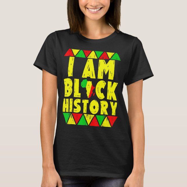 T-shirt Je Suis Black History Mois African American Pride  (Devant)