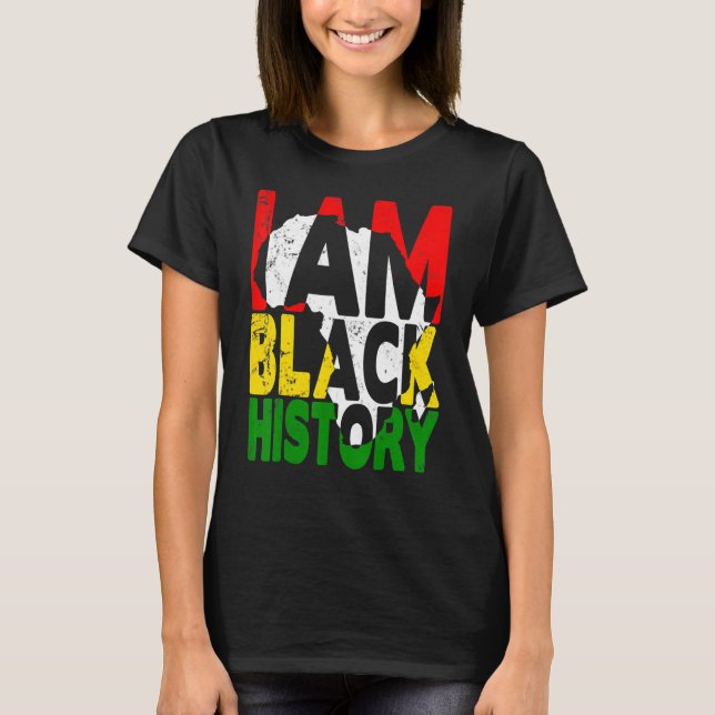 T-shirt Je Suis Black History Mois African American Pride  (Devant)