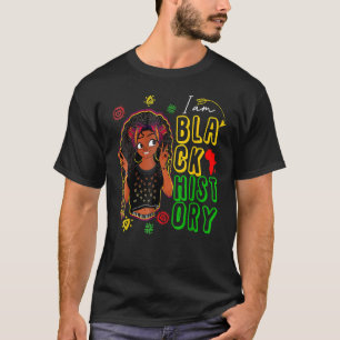 T-shirt Je suis Black History Queen Melanin Afro African P